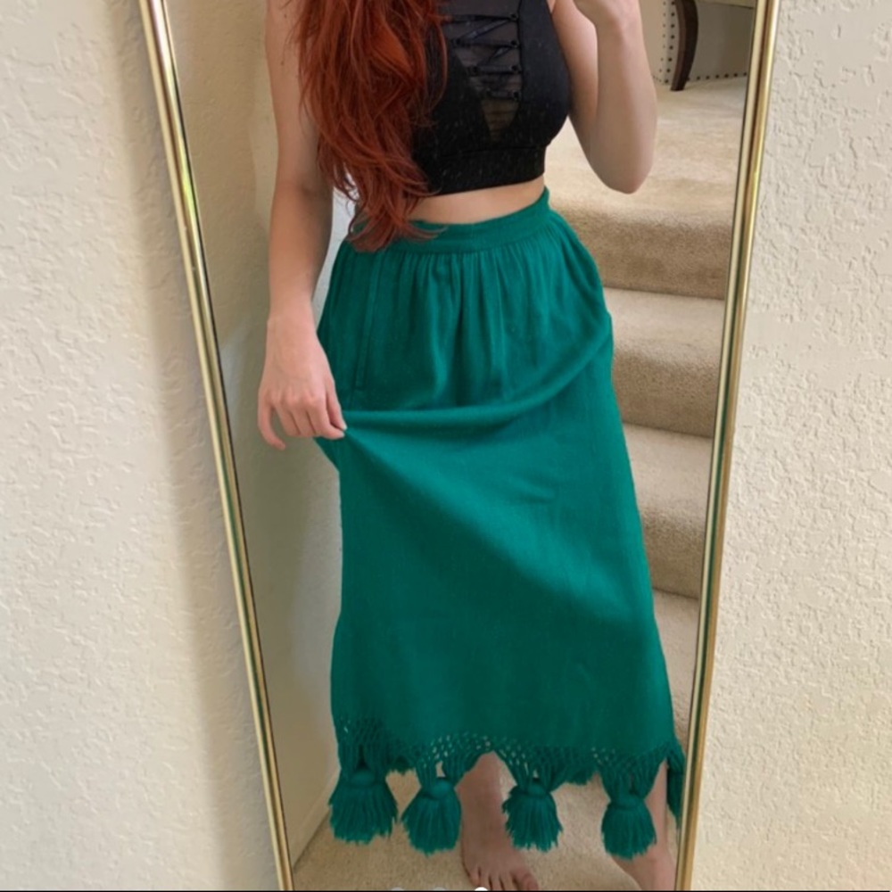 Woven Tassel Skirt